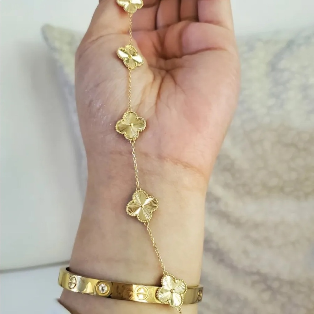 18 k real solid gold women bracelet